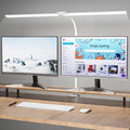 LED Desk Lamp – 80cm Double-Head Clamp Light with Gooseneck