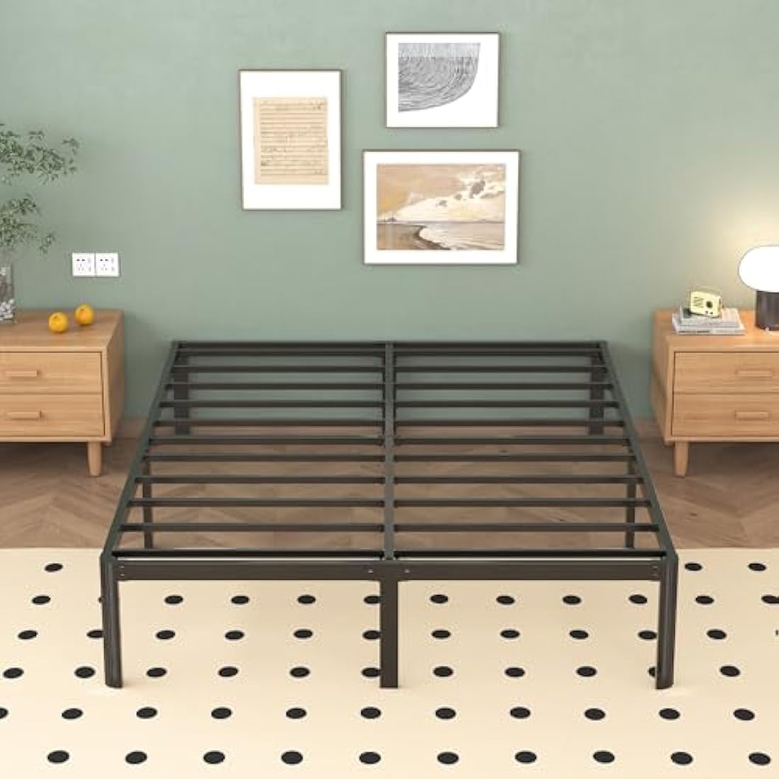 Lutown Small Double 4ft Metal Bed Frame – Heavy Duty & Noise Free
