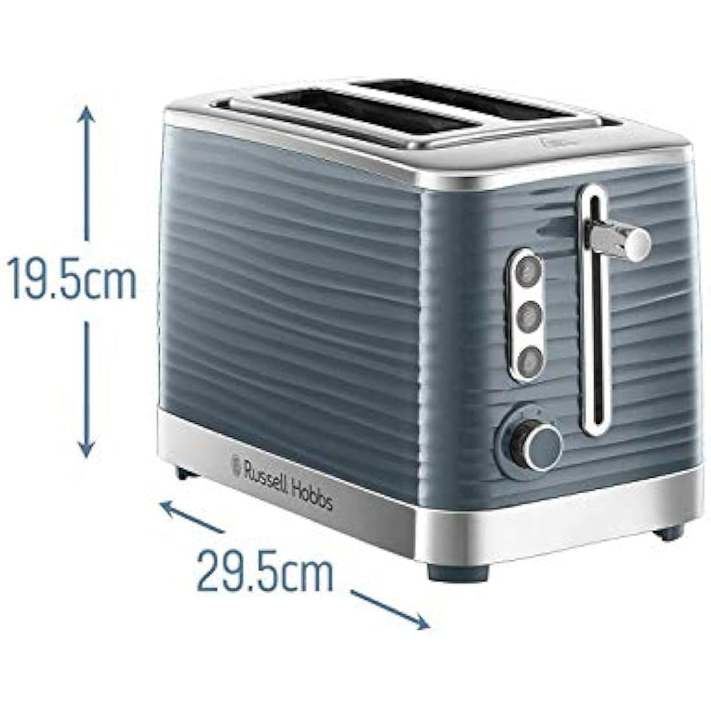 Russell Hobbs Inspire 2-Slice Toaster – Grey Textured High Gloss