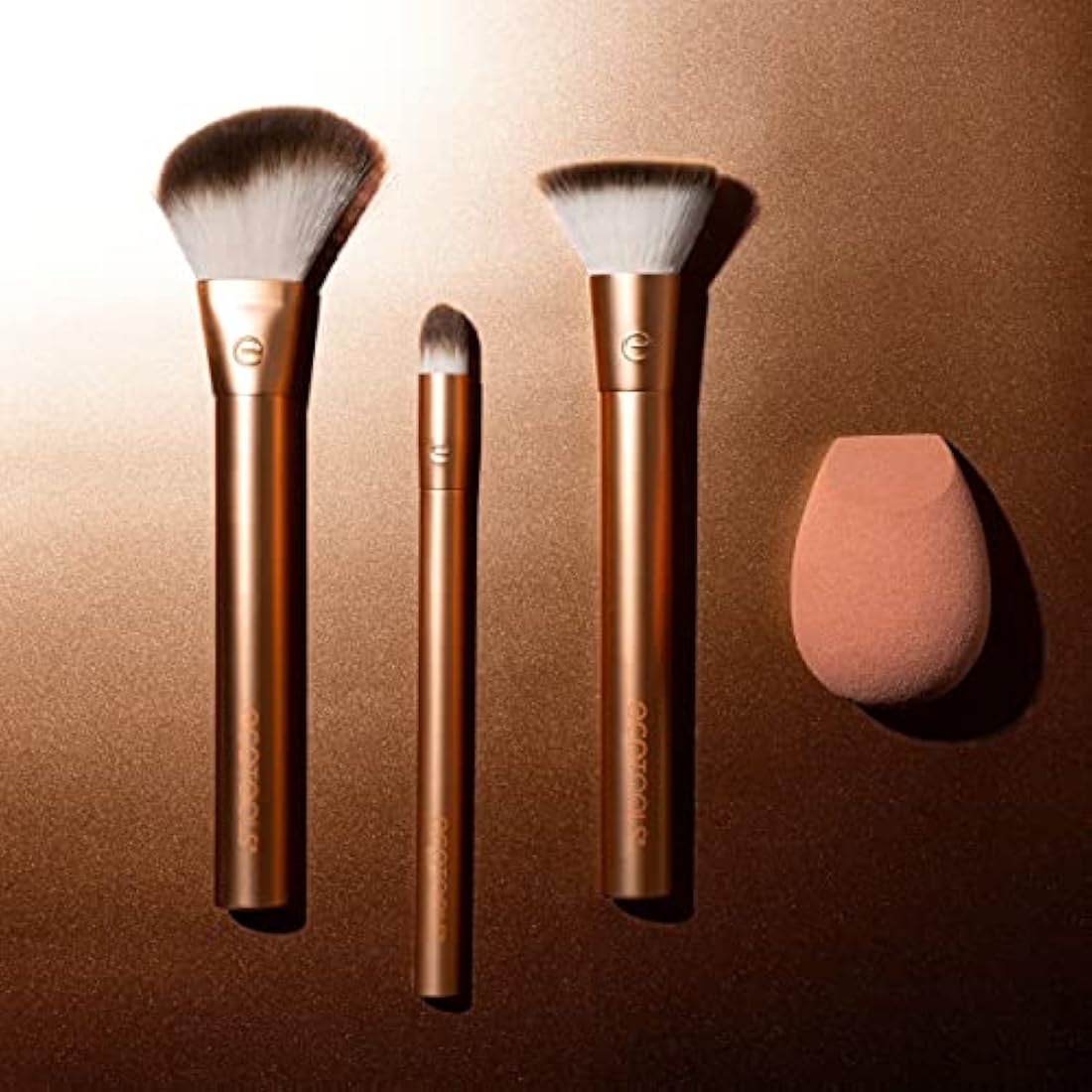 EcoTools Precious Metals Face Blend & Sculpt Makeup Brush Set - 4pc