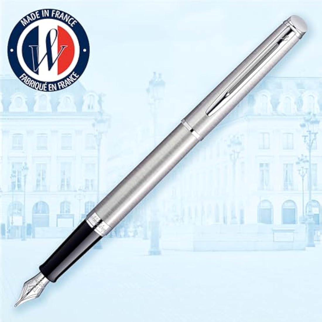 Waterman Hémisphère Fountain Pen | Stainless Steel & Chrome | Fine Nib
