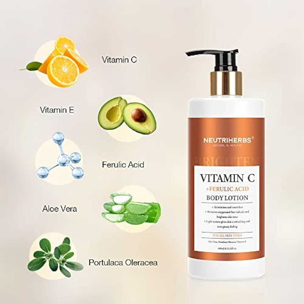Neutriherbs Vitamin C & Ferulic Acid Brightening Body Lotion - 13.52oz