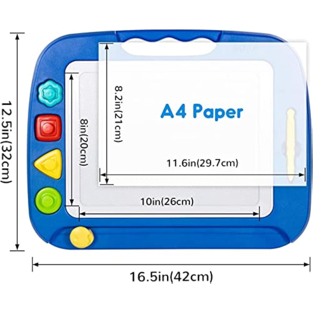 SGILE Large Magnetic Drawing Board – Erasable Colorful Doodle Pad, Blue