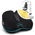 TravelEase Memory Foam Seat Cushion – Ergonomic Hip Support Pad, Black