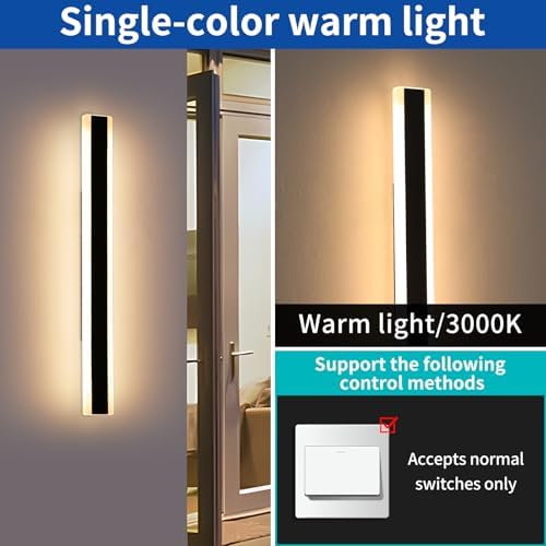 Mikeru 100cm LED Outdoor Wall Light | IP65 Waterproof Modern Sconce 2-Pack