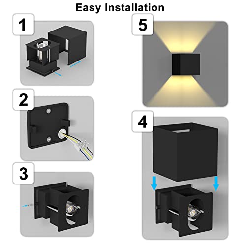 Jolof Store 7W LED Outdoor Wall Light – Modern Aluminum IP65 Sconce