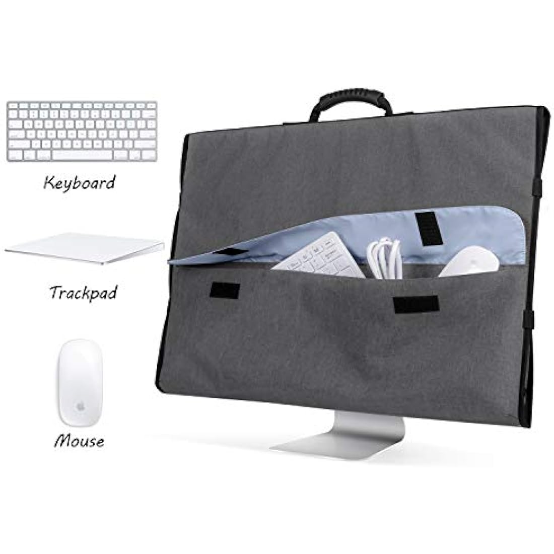 CURMIO iMac Travel Carrying Bag & Monitor Dust Cover for 21.5-24" - Grey