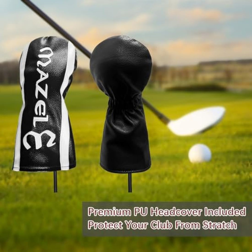 MAZEL Titanium Golf Driver for Men | 460CC High Launch Graphite Shaft