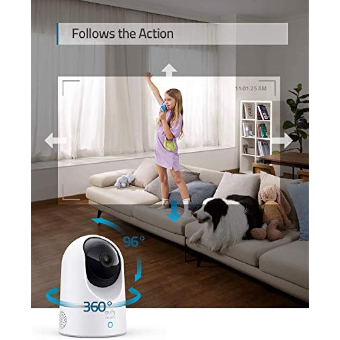 eufy Security Solo IndoorCam E220 | 2K Pan & Tilt Wi-Fi Security Camera