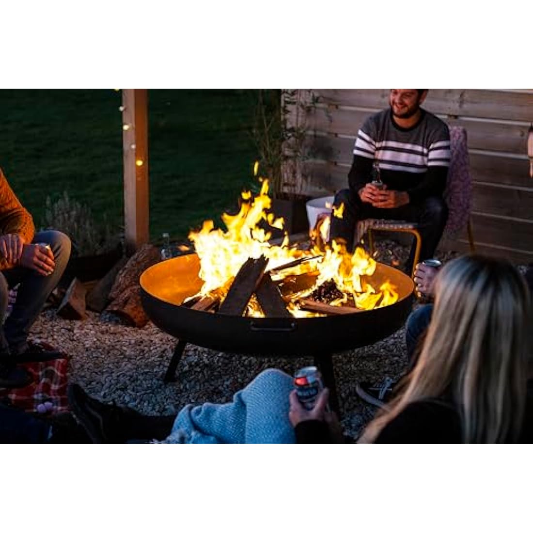 Jolof Store Pittsburgh Industrial Steel Firepit – Large Outdoor Bowl