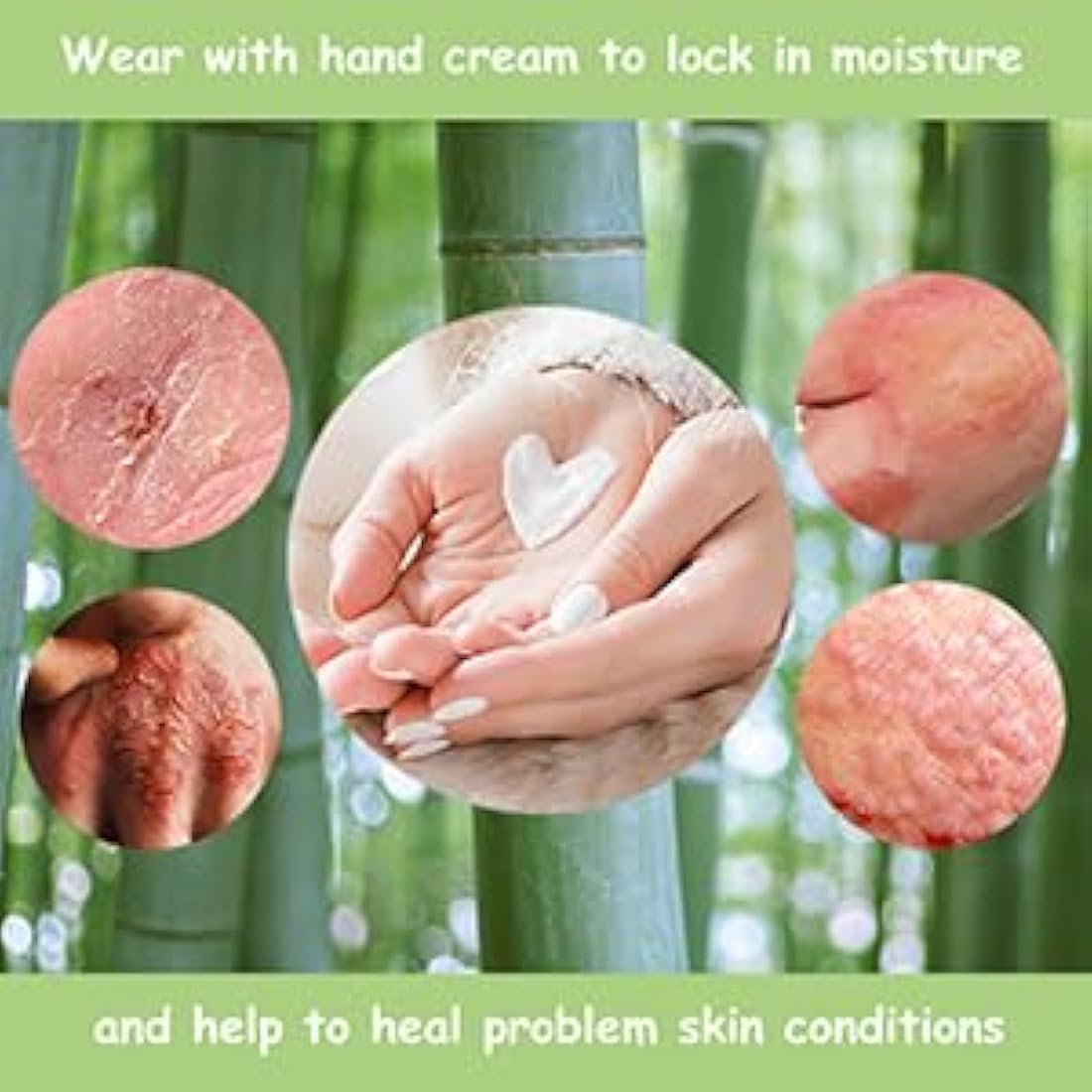 Bamboo Eczema Gloves – Black Moisturising Gloves, 3 Pairs