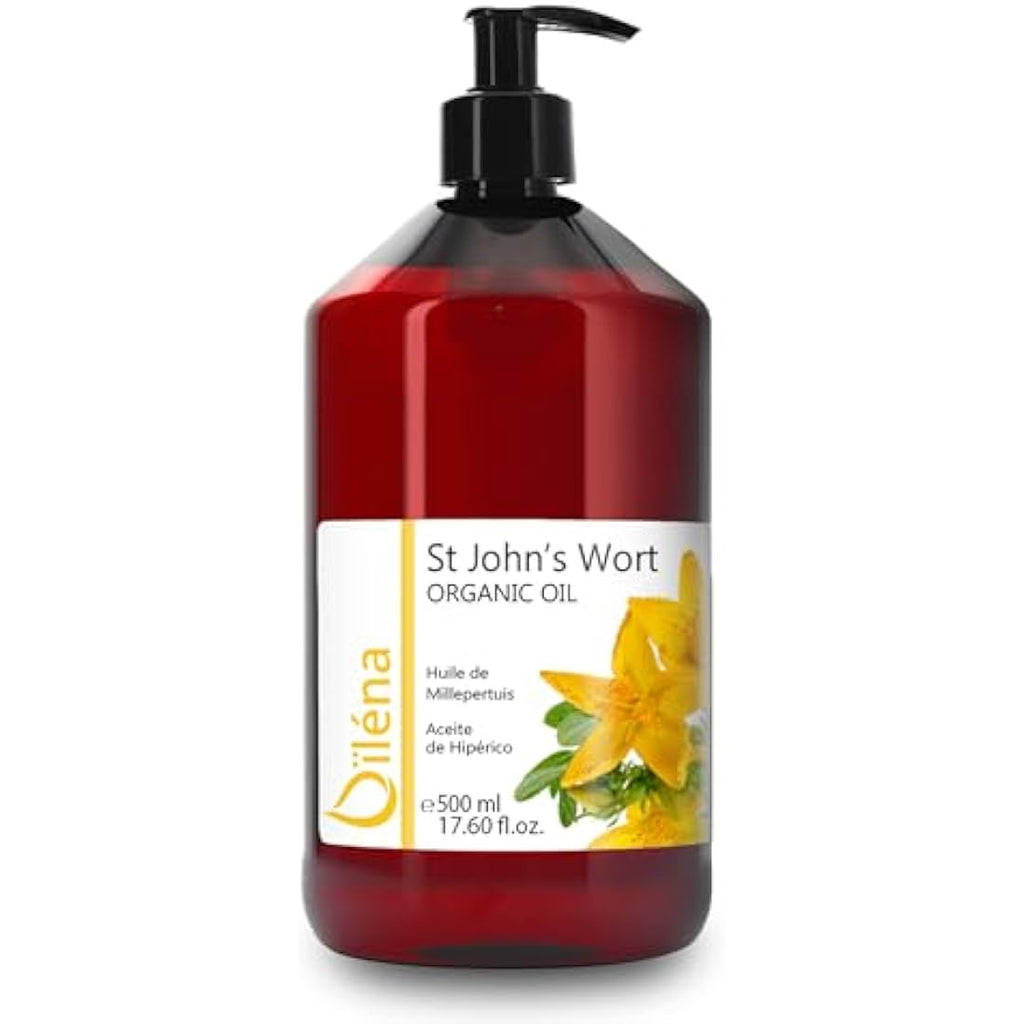 Oïléna St. John's Wort Oil – Cold Pressed Massage & Skin Care, 500ml