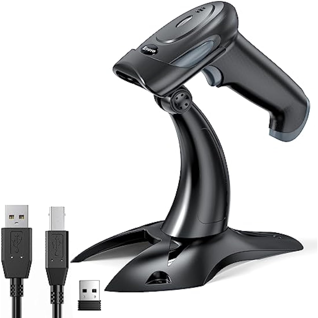 Eyoyo 2D Wireless Barcode Scanner with Stand | 2500mAh Handheld QR Reader