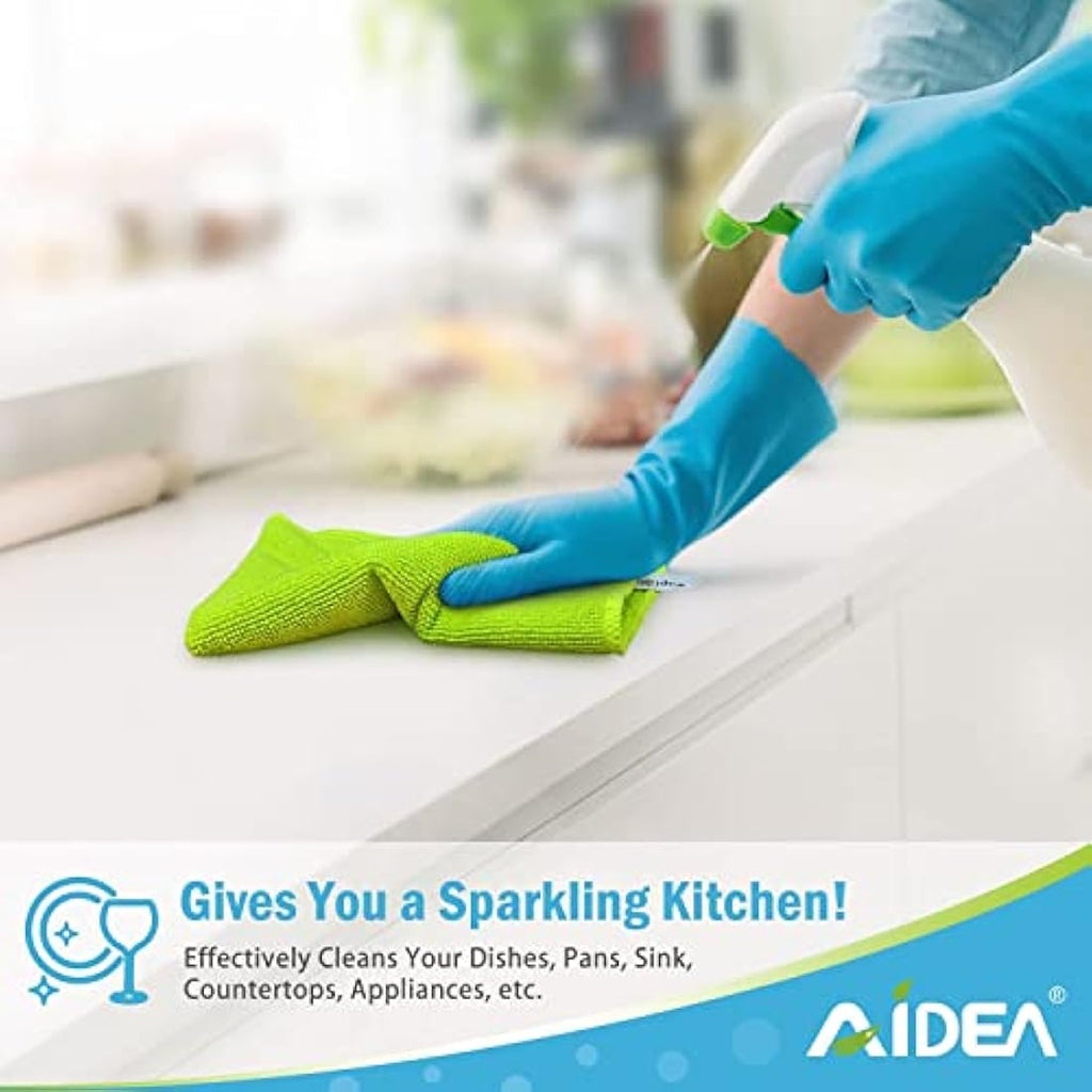 AIDEA Microfibre Cleaning Cloths – 100 Pack Absorbent Lint-Free Towels