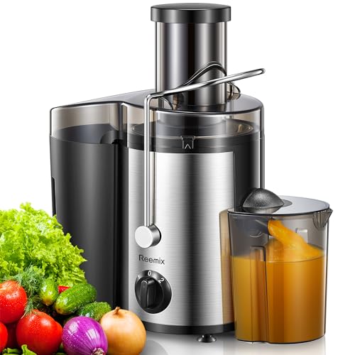 Reemix Centrifugal Juicer – 800W Wide Mouth Extractor for Fruit & Veg
