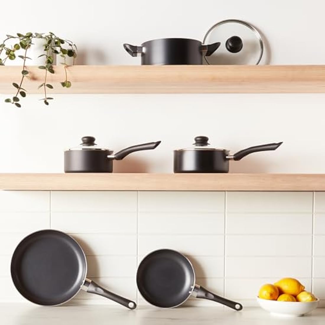 Jolof Store 8-Piece Non-Stick Aluminum Cookware Set – Black