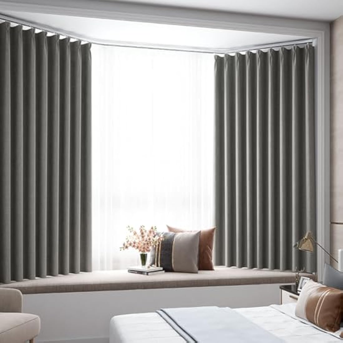 Flexible Ceiling Curtain Track – 3M Bendable Room Divider Rail