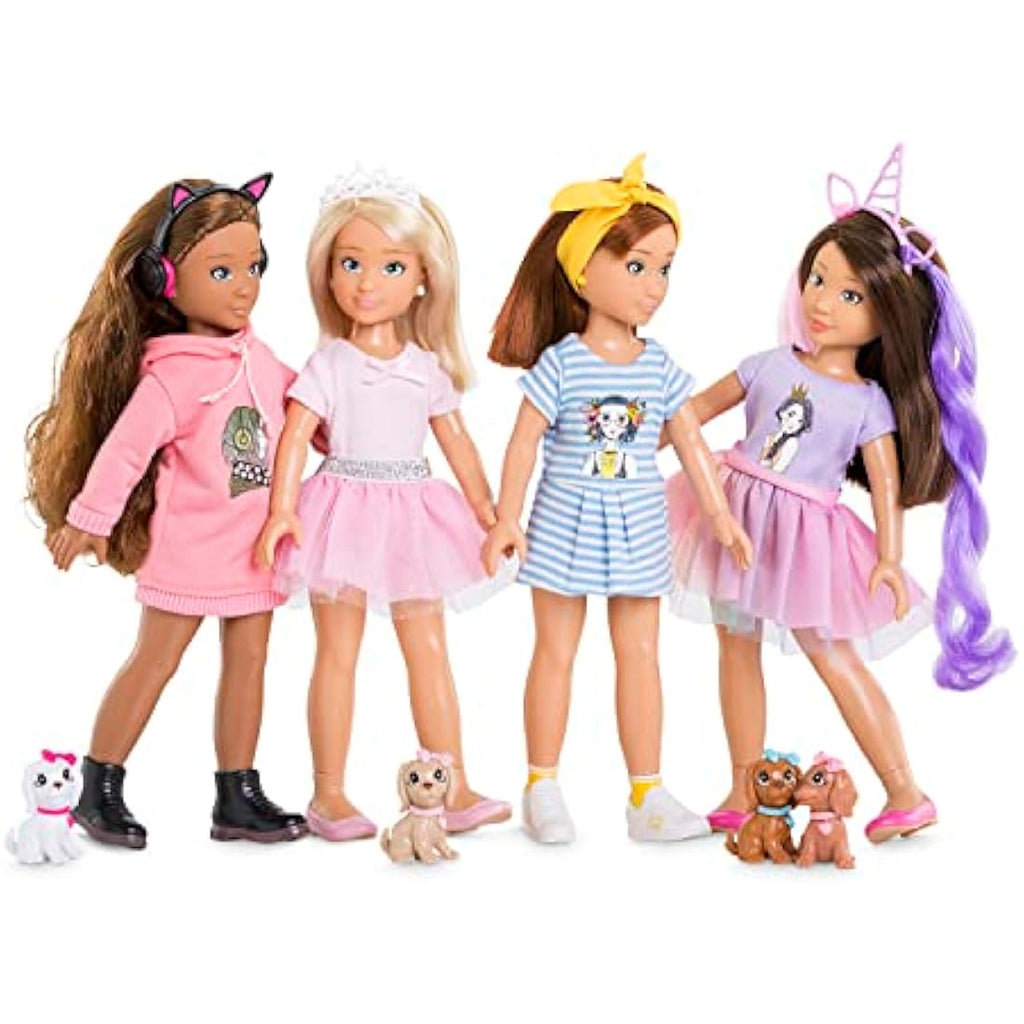 Corolle Girls Valentine Ballerina Doll Set with Dog and Ice Skates