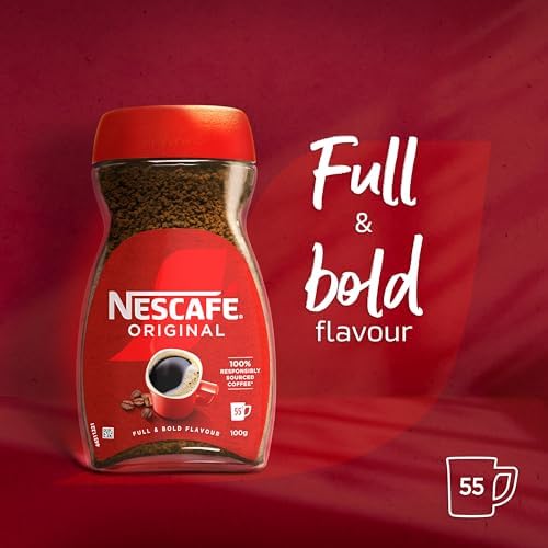 NESCAFÉ Original Instant Coffee – Rich & Bold Roast – 100g (Pack of 12)