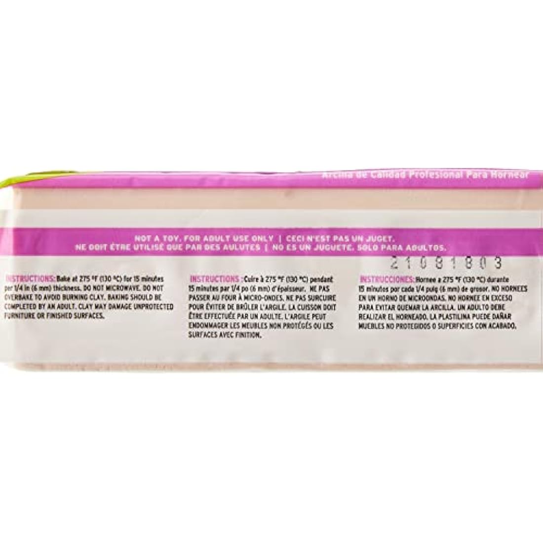 Super Sculpey Living Doll Polymer Clay – Light Skin Tone, 454g Bar