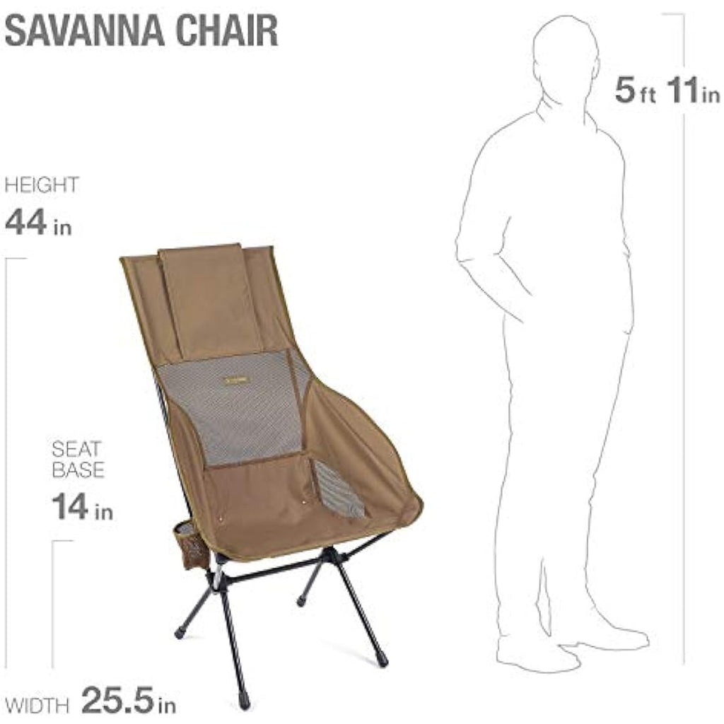 Helinox Savanna High-Back Collapsible Camp Chair - Coyote Tan