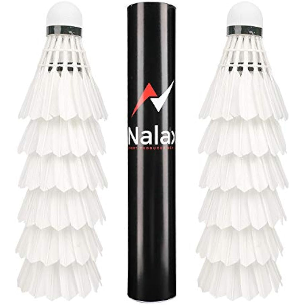 Duck Feather Badminton Shuttlecocks – 12-Pack Professional Birdies