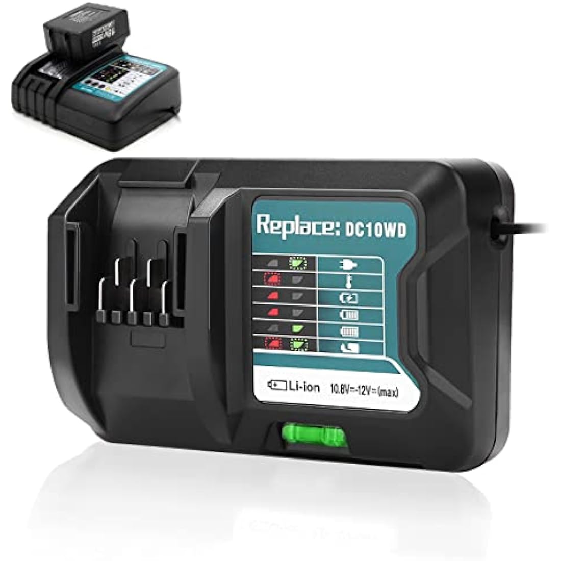 10.8V-12V Lithium-Ion Battery Quick Charger | DC10WD BL1015