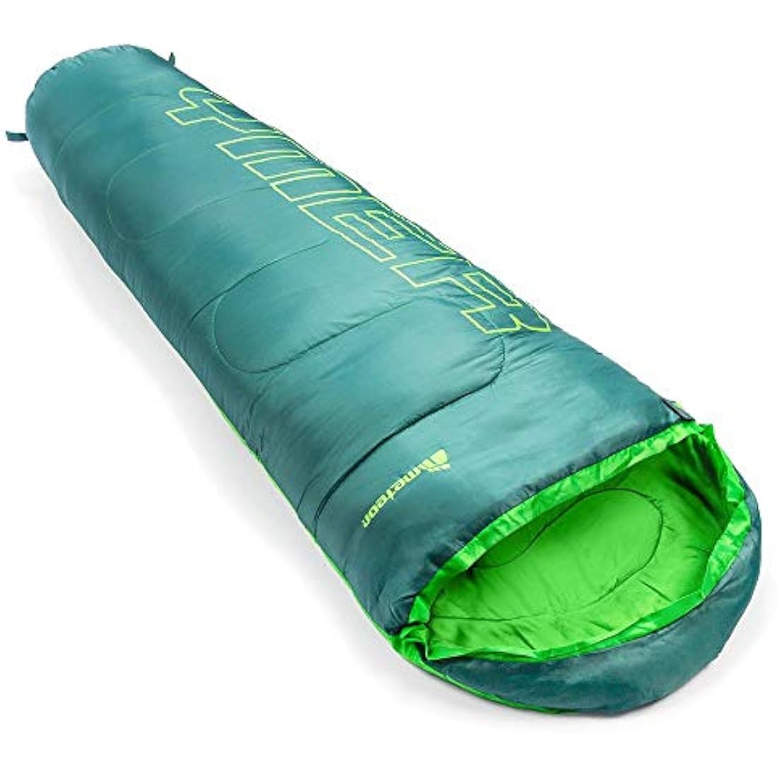 Meteor YMER Kids Sleeping Bag – Lightweight 4-Season Mummy Gear, Green