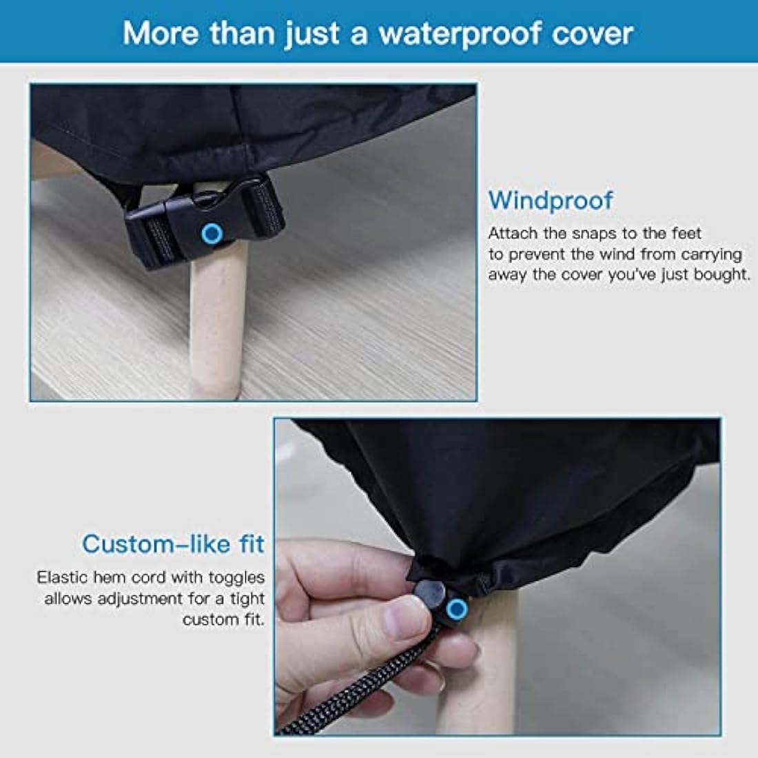 AWNIC Waterproof Patio Furniture Cover | 420D Oxford Garden Table Cover
