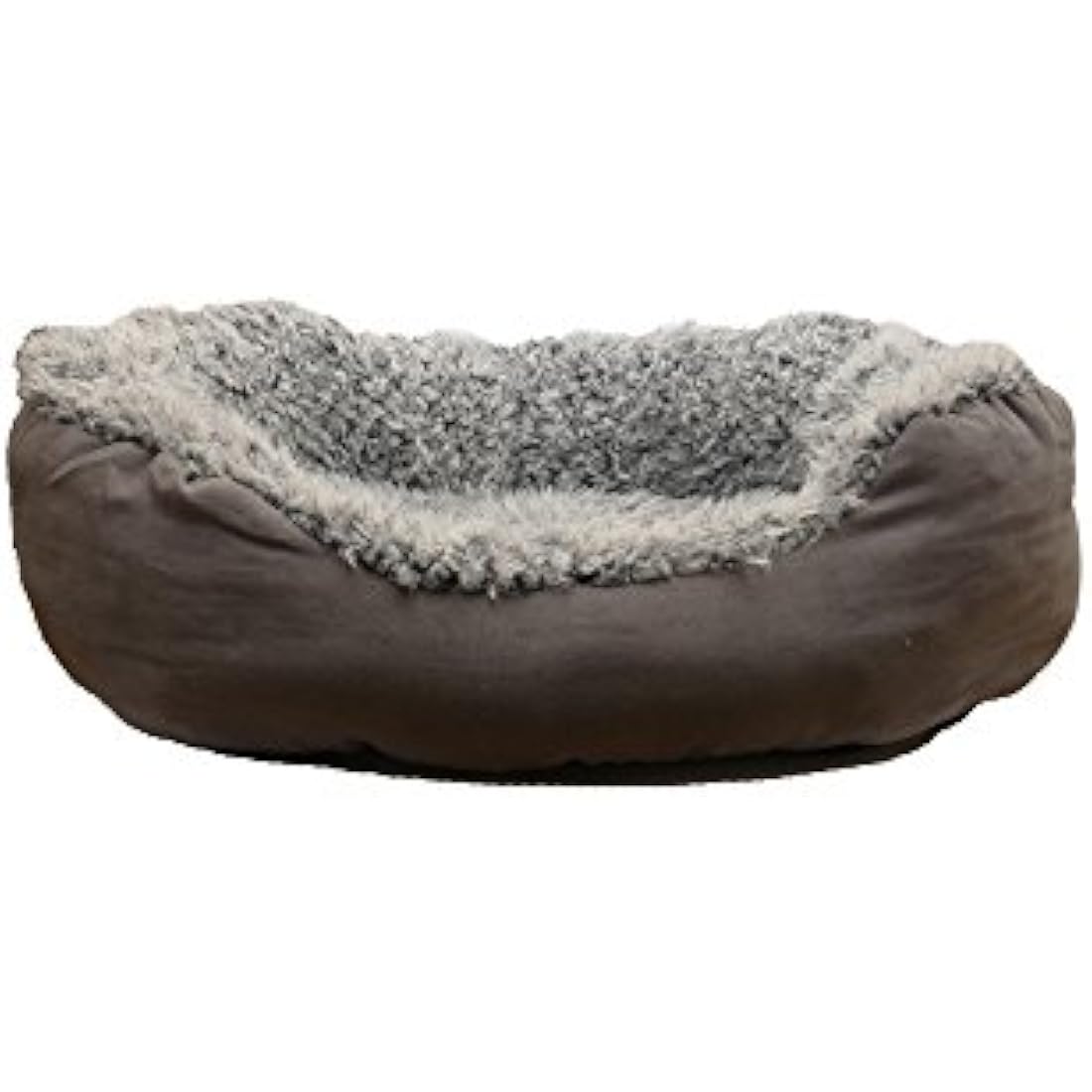 Rosewood Grey Lion Oval Dog Bed | Large Soft Calming Pet Bed, 80x65cm