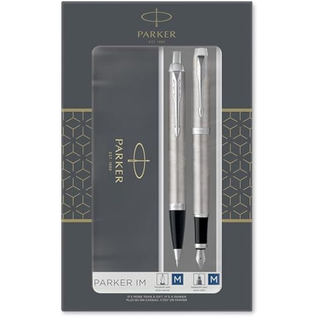 Parker IM Duo Gift Set | Fountain & Ballpoint Pen | Stainless Steel