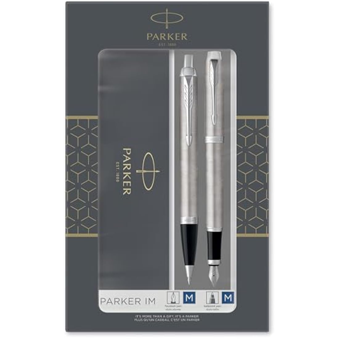 Parker IM Duo Gift Set | Fountain & Ballpoint Pen | Stainless Steel