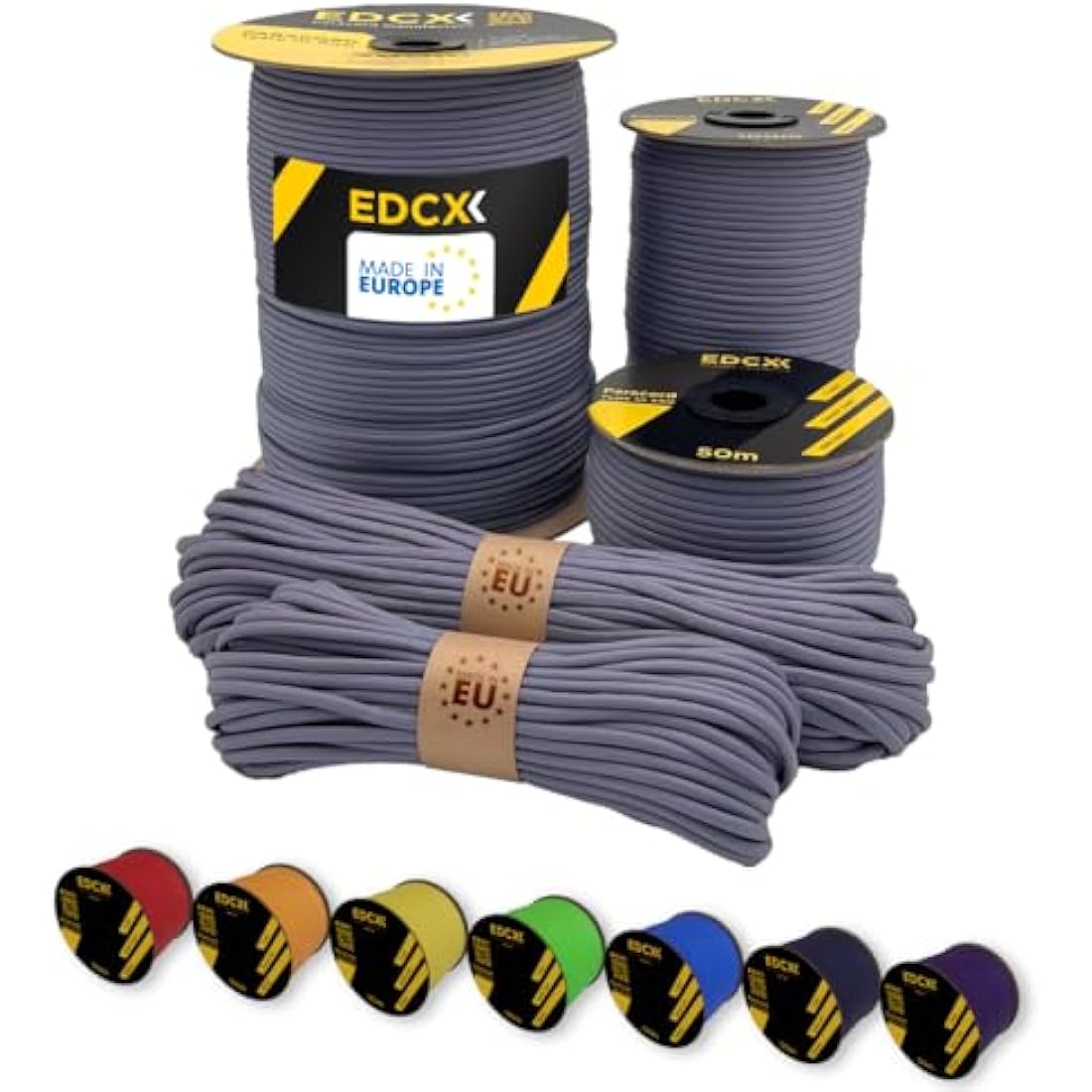 EDCX 550 Paracord Type III – 4mm Nylon Rope for Camping and DIY Crafting