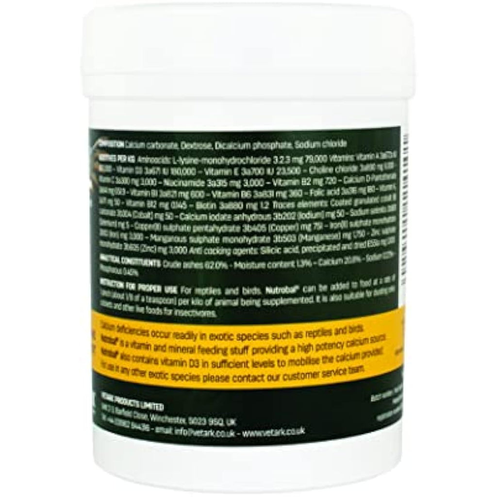 Nutrobal Calcium & Vitamin D3 Powder Supplement for Reptiles & Birds, 100g
