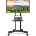 RFIVER Mobile TV Stand for 32-80 Inch Screens | Rolling Cart with Shelf