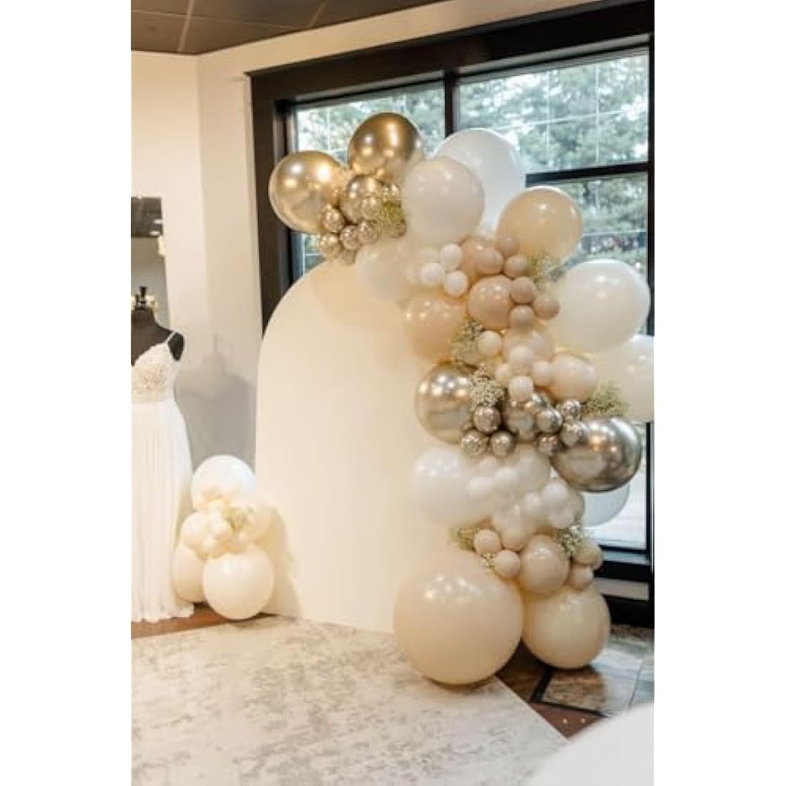 Jolof Store 60PCS Nude White Gold Balloons – Boho Latex Party Kit