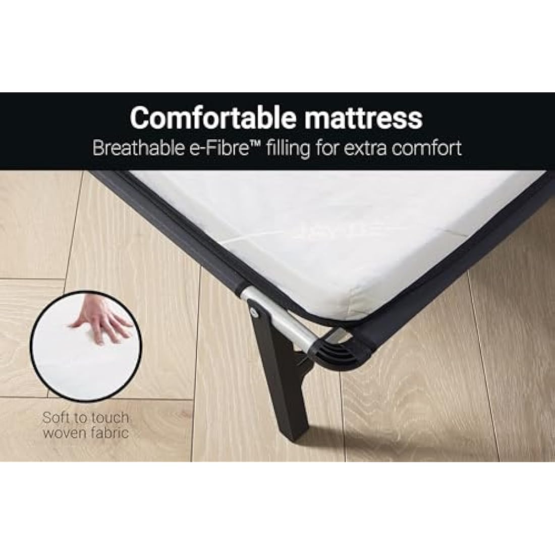 JAY-BE HE70 Single Hideaway Folding Bed with e-Fibre Mattress