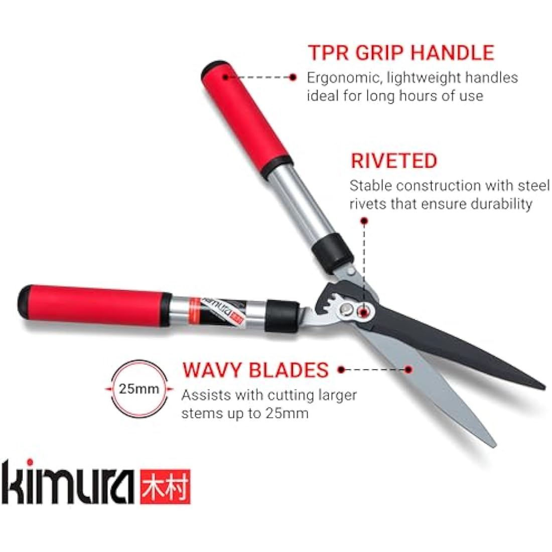 Kimura Pro Hedge Shears – Japanese SK5 Steel & Lightweight Aluminium