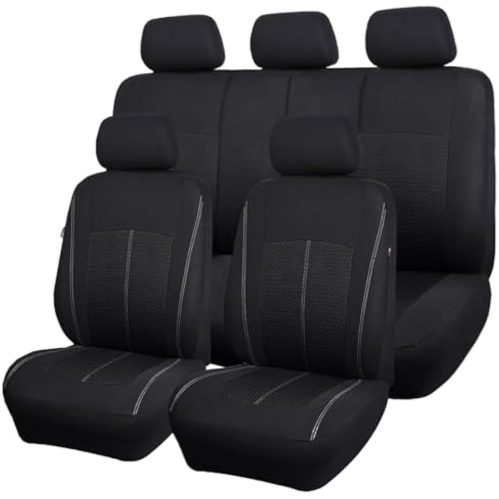 Jolof Store Black Jacquard Car Seat Covers – Universal Full Set