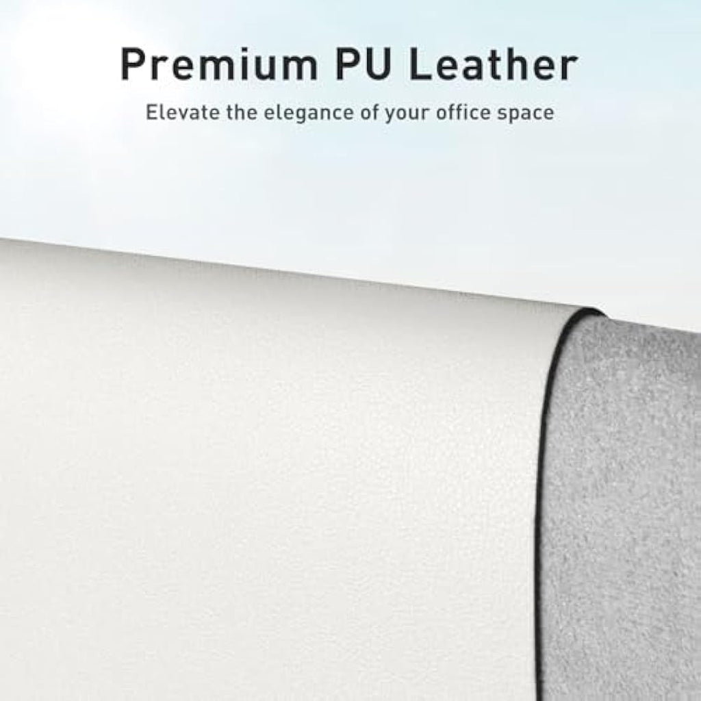 Jolof Store Leather Desk Mat – Non-Slip Waterproof Office Pad, Off-White