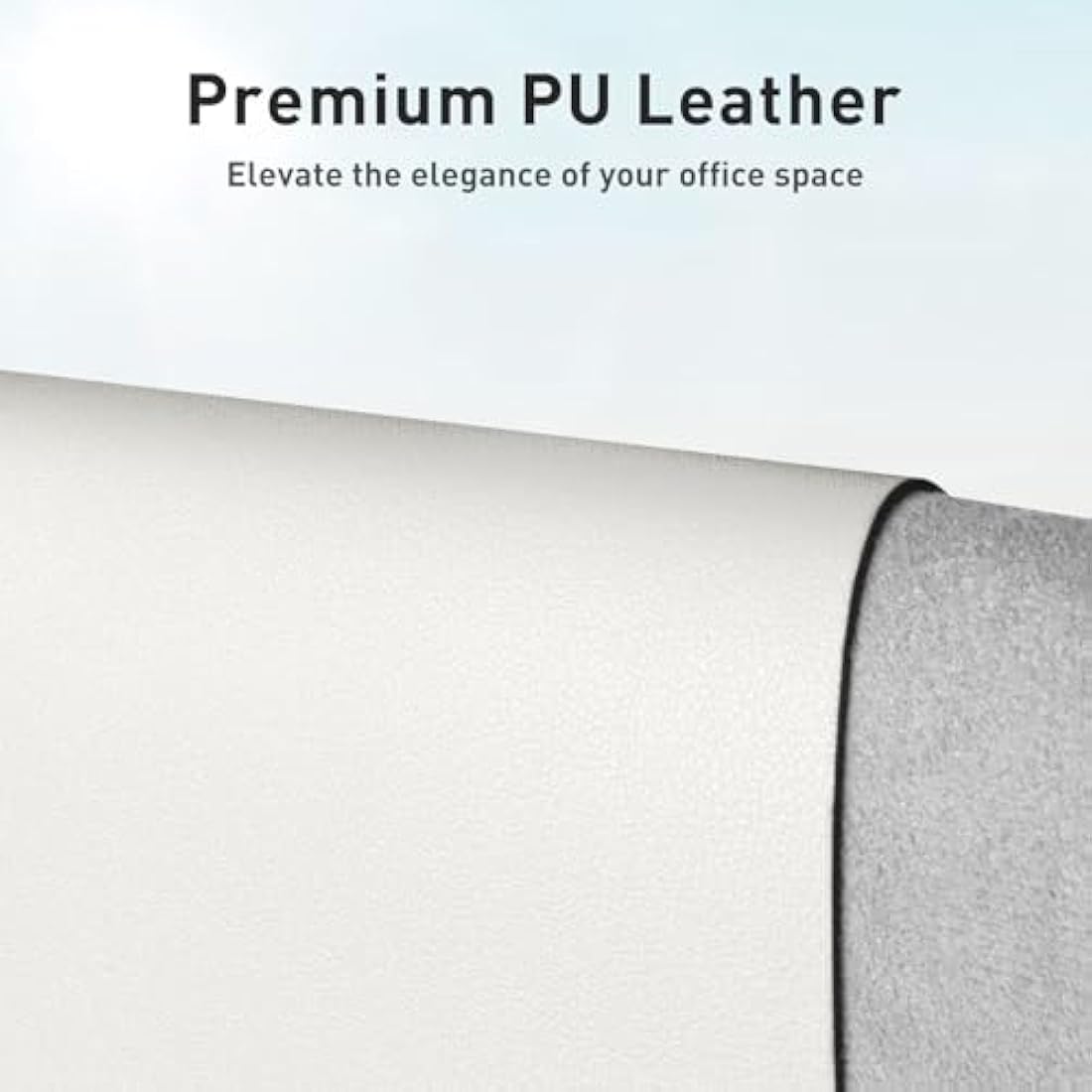 Jolof Store Leather Desk Mat – Non-Slip Waterproof Office Pad, Off-White