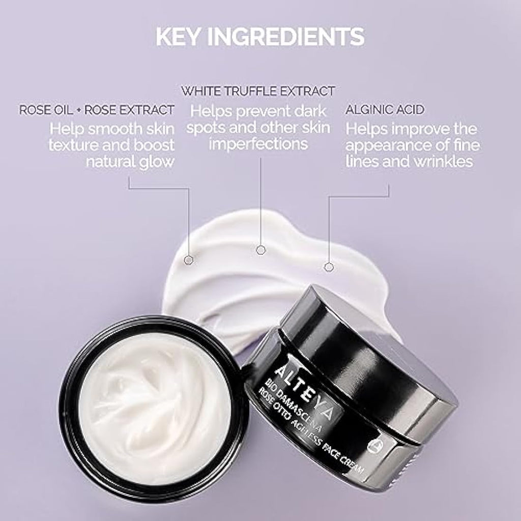 Alteya Organic Rose Face Cream – Anti-Aging Skin Reviving Complex 50ml