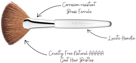 Trish McEvoy Brush 62 Fan Brush – Professional Highlighting Beauty Tool