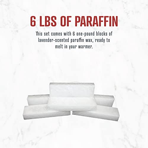 WaxWel Lavender Paraffin Wax Refills - 6 lb Bulk Pack for Therapy