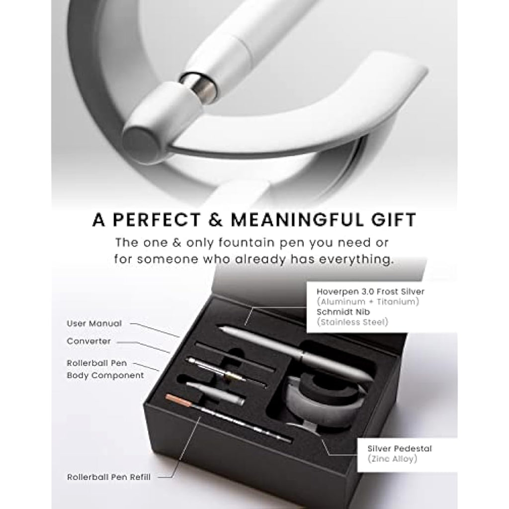 Novium Hoverpen Future Edition 2-in-1 Fountain & Rollerball Pen - Silver