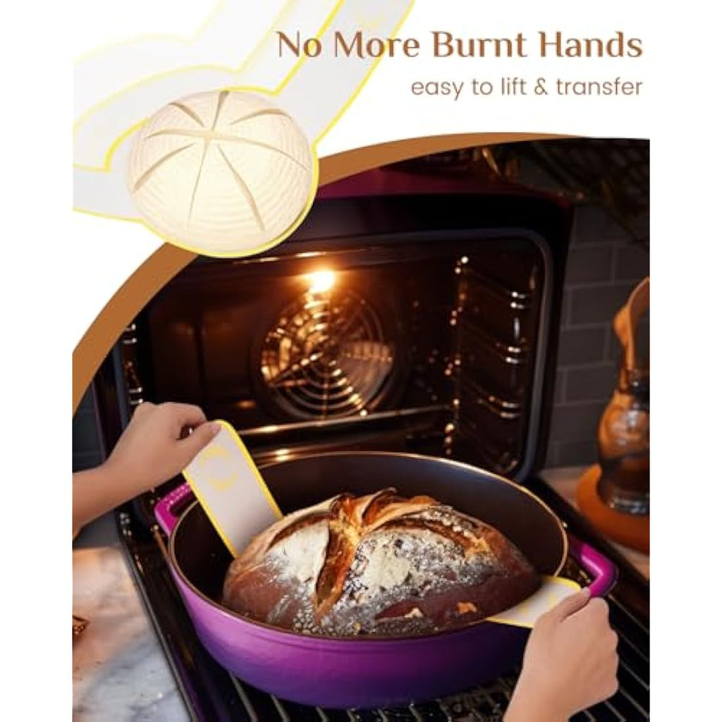 Sourdough Bread Proofing Basket Set | 2-Piece Rattan Banneton Kit