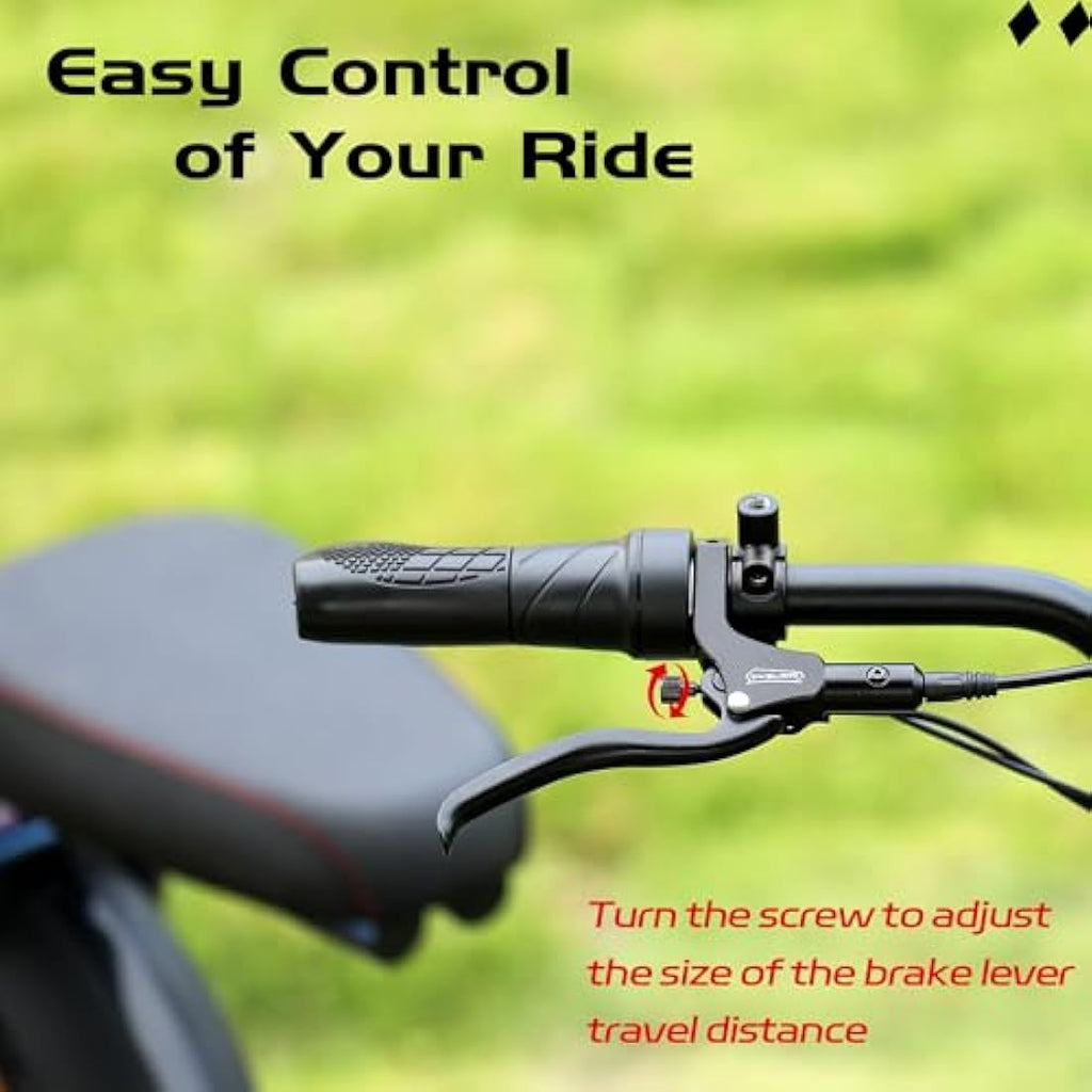 DYISLAND E-Bike Hydraulic Disc Brake Set | 4-Piston Kit with 180mm Rotors
