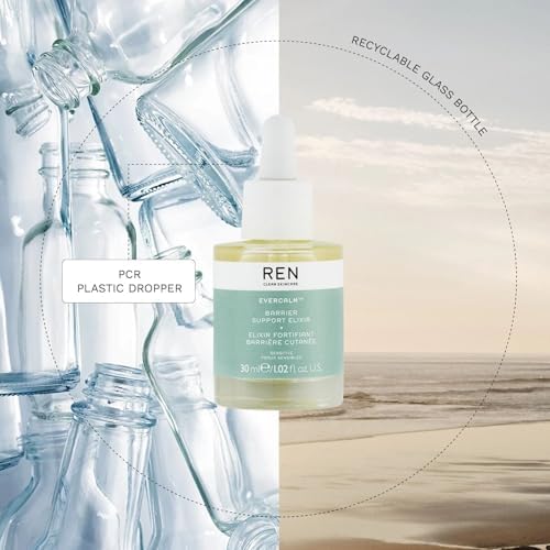 REN Evercalm Barrier Support Elixir – Hydrating Face Oil for Redness, 30ml