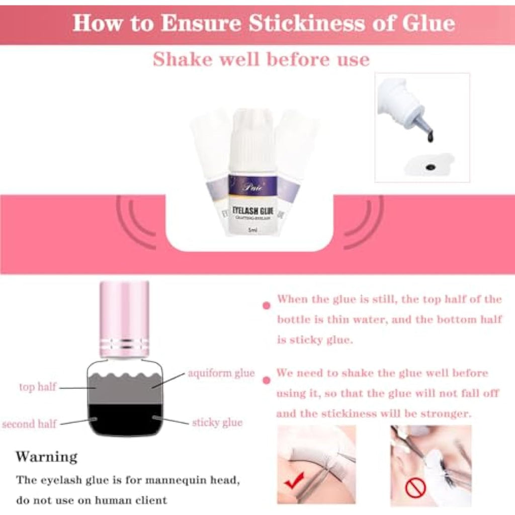 Jolof Store Eyelash Extension Kit – 22PCS Training Set with Mannequin Head