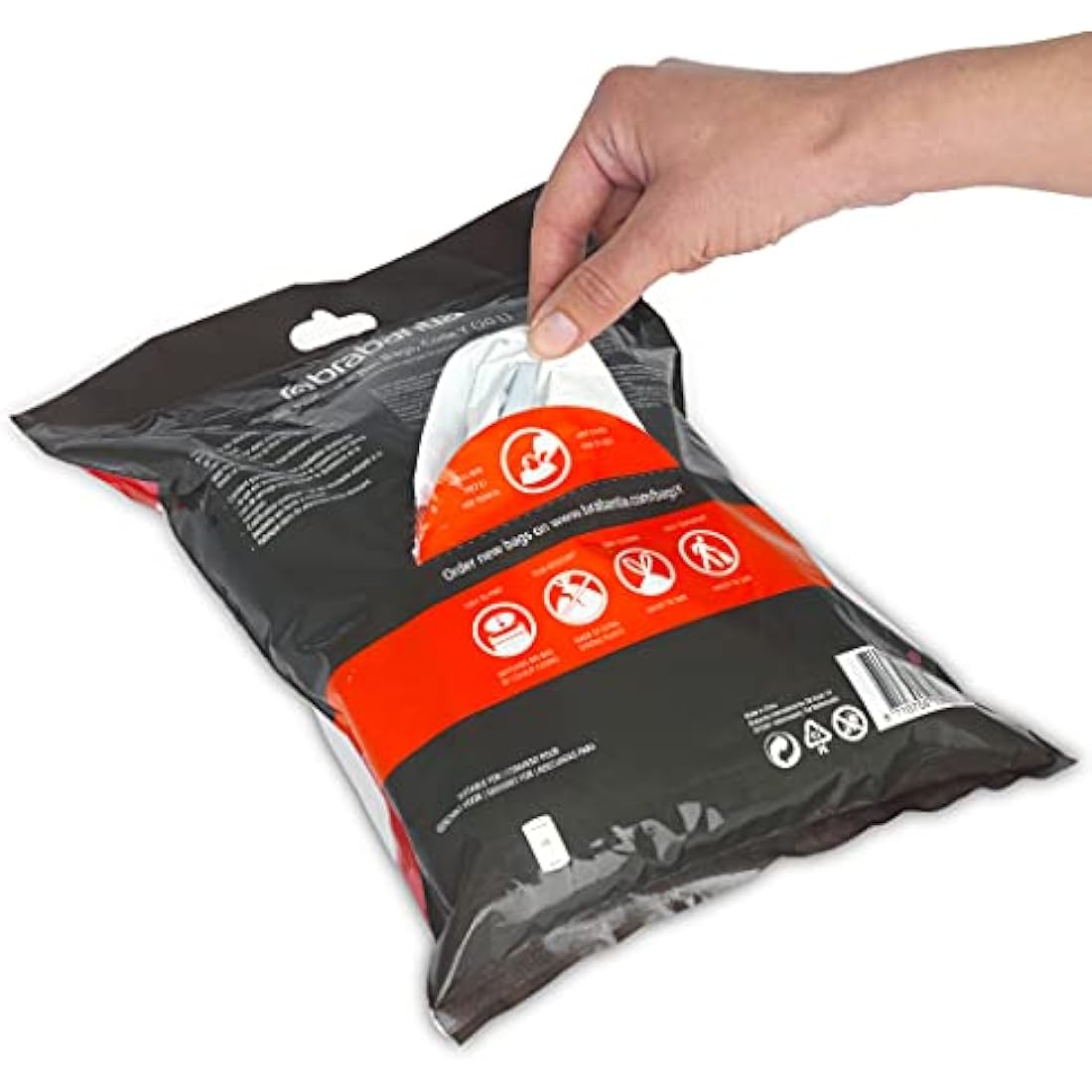 Brabantia PerfectFit Bin Liners Size Y | 20L White Trash Bags (40 Pack)